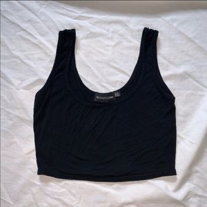Pretty Little Thing black crop top size 2 small